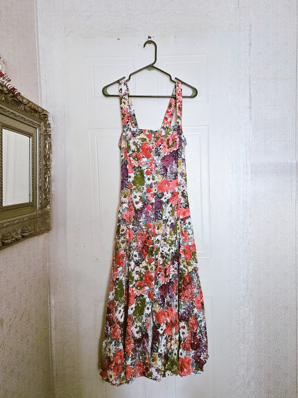 Aldo Floral Maxi Dress - Coral, Green & Purple